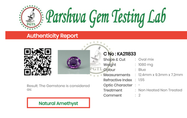 Amethyst - 5.4ct - KA211833