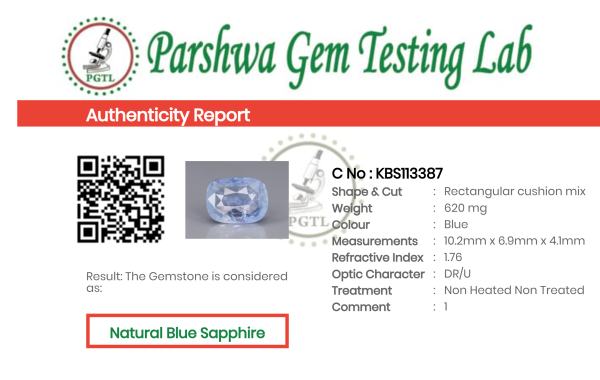 Blue Sapphire  - 3.1ct - KBS113387