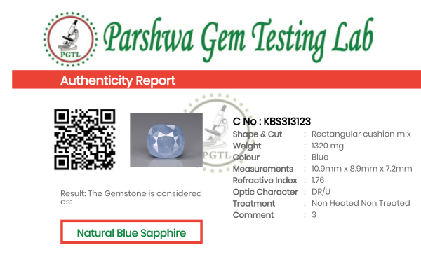 Blue Sapphire  - 6.6ct - KBS313123