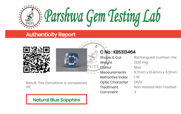 Blue Sapphire  - 6.6ct - KBS313464