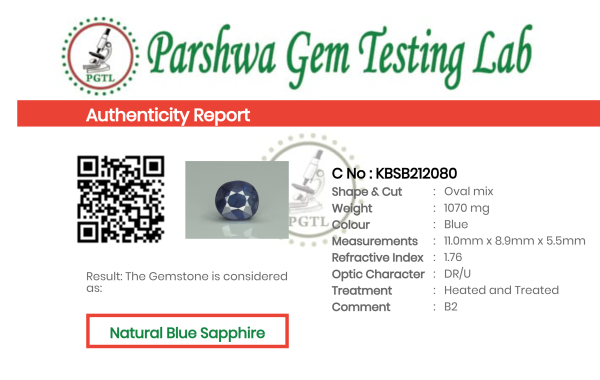 Blue Sapphire  - 5.35ct - KBSB212080