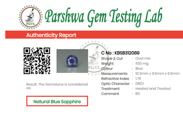 Blue Sapphire  - 5.65ct - KBSB312089