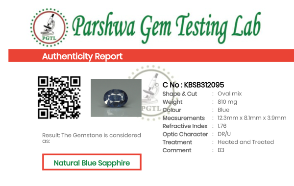 Blue Sapphire  - 4.05ct - KBSB312095