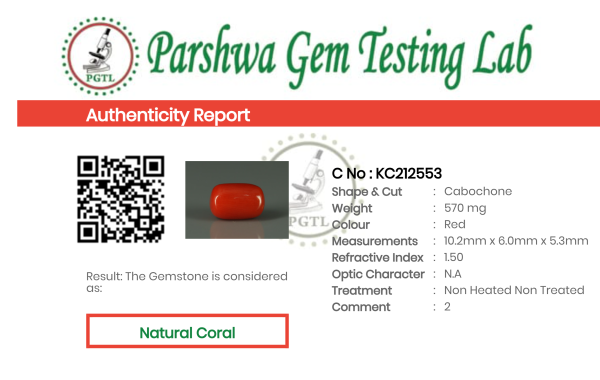 Coral  - 2.85ct - KC212553