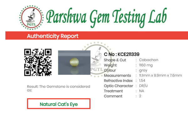 Cat's Eye - 5.8ct - KCE211339