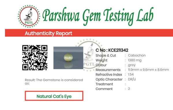 Cat's Eye - 6.9ct - KCE211342