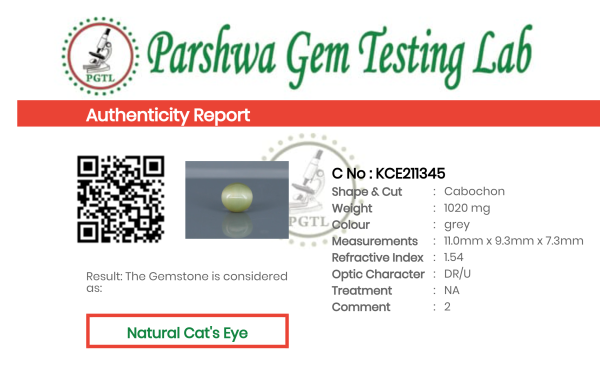 Cat's Eye - 5.1ct - KCE211345
