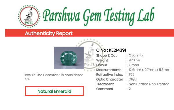 Emerald - 4.6ct - KE214391