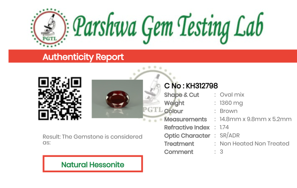 Hessonite  - 6.8ct - KH312798