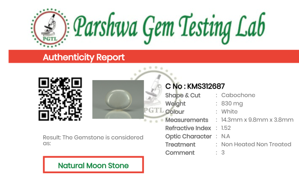 Moon Stone - 4.15ct - KMS312687