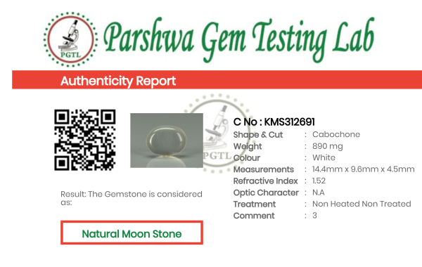 Moon Stone - 4.45ct - KMS312691