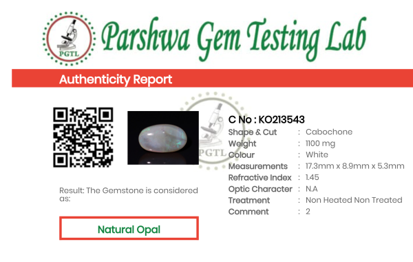 Opal - 5.5ct - KO213543