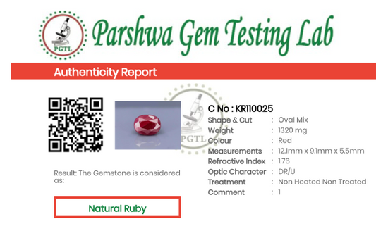 Ruby  - 6.6ct - KR110025