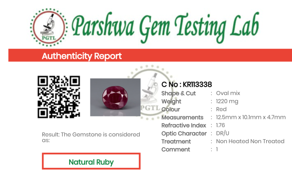 Ruby  - 6.1ct - KR113338
