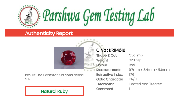 Ruby  - 4.1ct - KR114616
