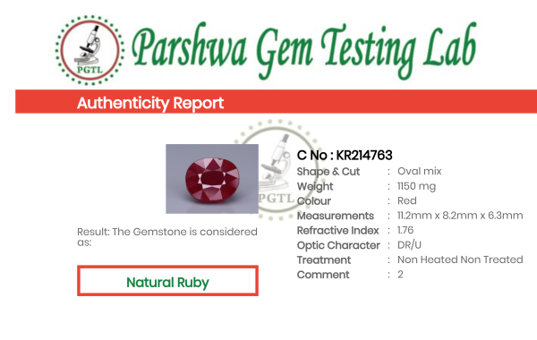 Ruby  - 5.75ct - KR214763