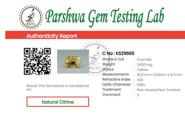 Citrine - 12.15ct - KS211665
