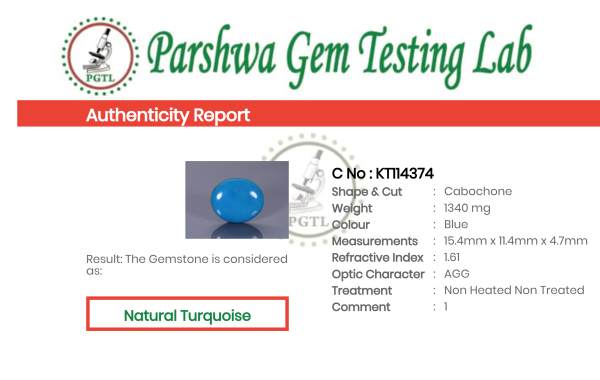 Turquoise - 6.7ct - KT114374