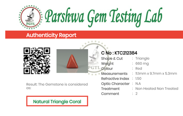 Triangle Coral  - 3.3ct - KTC212384