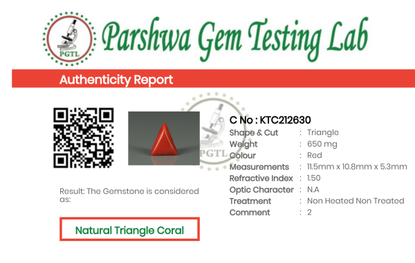 Triangle Coral  - 3.25ct - KTC212630