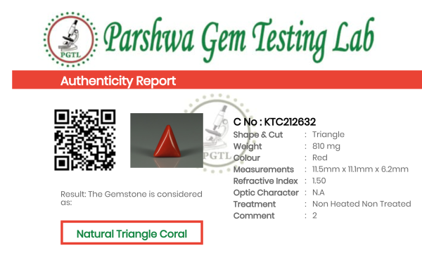 Triangle Coral  - 4.05ct - KTC212632