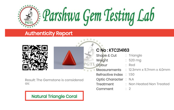 Triangle Coral  - 2.6ct - KTC214163