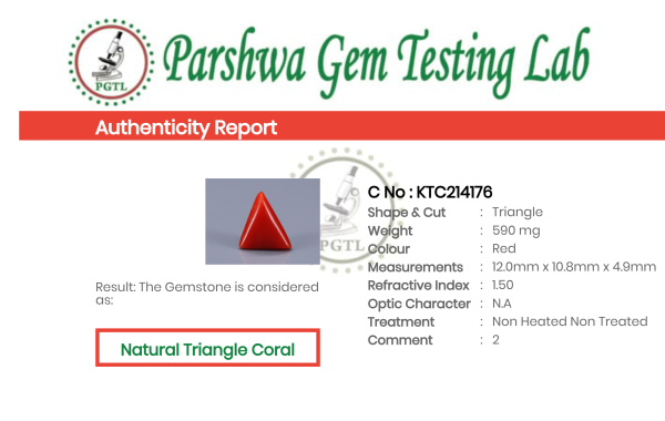 Triangle Coral  - 2.95ct - KTC214176