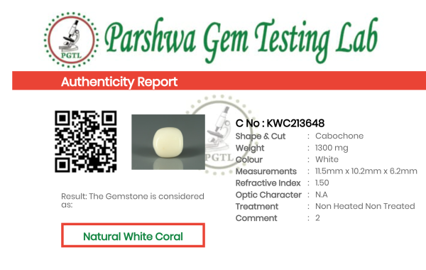 White Coral - 6.5ct - KWC213648