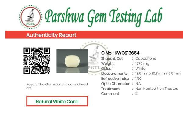 White Coral - 6.85ct - KWC213654