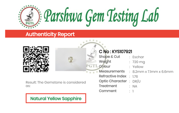 Yellow Sapphire - 3.6ct - KYS107921