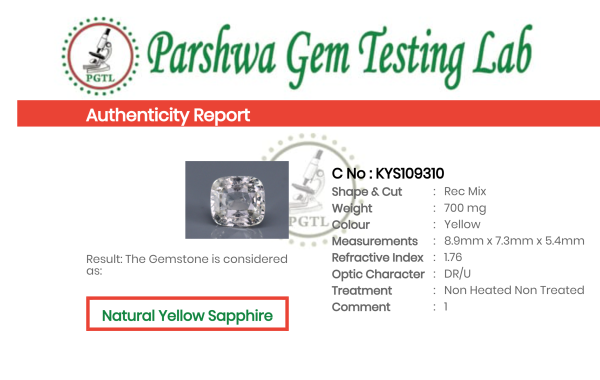 Yellow Sapphire - 3.5ct - KYS109310