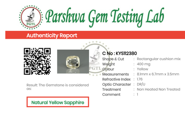 Yellow Sapphire - 2ct - KYS112380