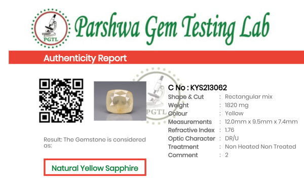 Yellow Sapphire - 9.1ct - KYS213062