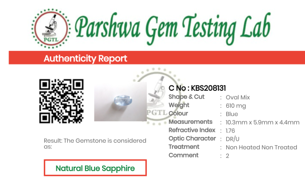 Blue Sapphire  - 3.05ct - KBS208131