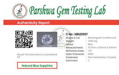 Blue Sapphire  - 8.7ct - KBS213137