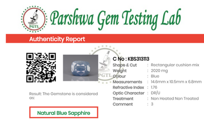 Blue Sapphire  - 10.1ct - KBS313113