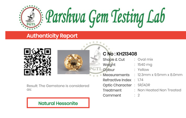 Hessonite  - 7.7ct - KH213408