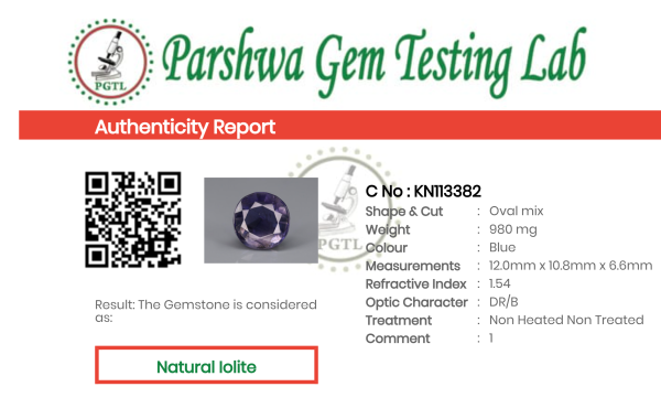 Iolite - 4.9ct - KN113382