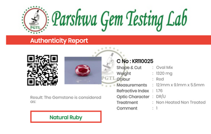 Ruby  - 6.6ct - KR110025