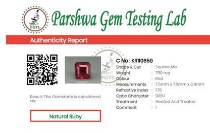 Ruby  - 3.95ct - KR110659