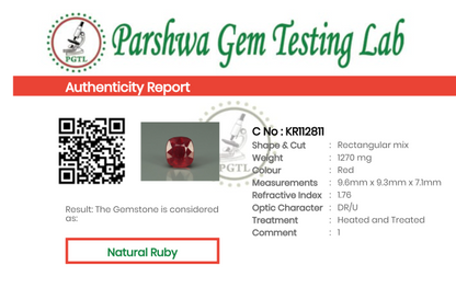 Ruby  - 6.35ct - KR112811
