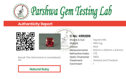 Ruby  - 4.95ct - KR112816