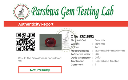 Ruby  - 6.4ct - KR212852