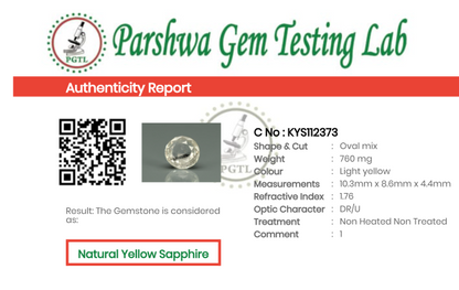 Yellow Sapphire - 3.8ct - KYS112373