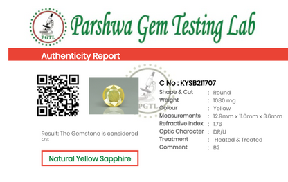 Yellow Sapphire - 5.4ct - KYSB211707